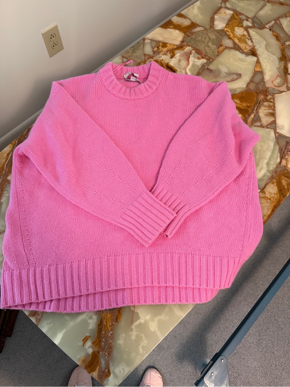 COS chunky pink cashmere size Medium